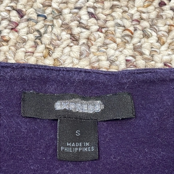 Express Stylish Purple Strapless Top with Ruching on the Sides. Small - Picture 4 of 7